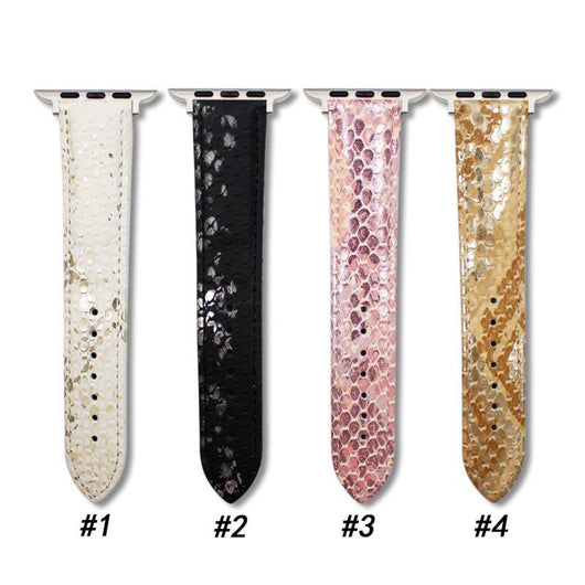 Correa de Cuero Estampado Leopardo para Apple Watch Series 3, 4, 5, 6 y SE - Image 5