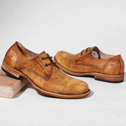 Zapatos de Cuero Retro Brogue para Hombre con Tallado Artesanal - Image 11