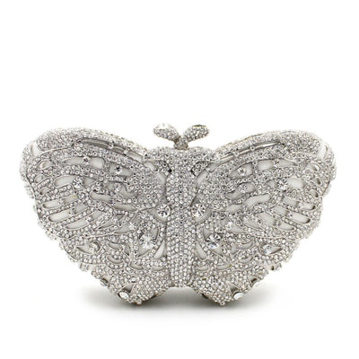 Cartera de Mano Artesanal con Mariposa de Diamantes - Image 17