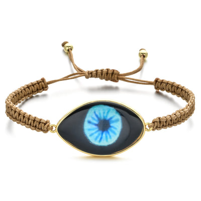 Pulsera Tejida a Mano con Ojo de Demonio Turco en Resina - Image 27
