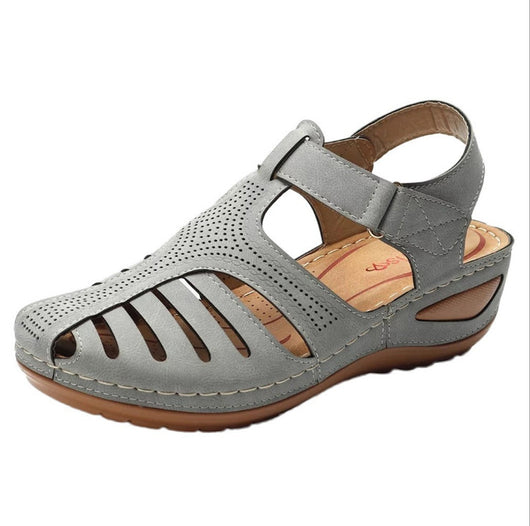 Sandalias Retro Talla Grande con Cuña y Punta Redonda - Image 21