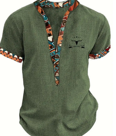 Playera Estampada 3D Estilo Europeo Americano con Botones para Jóvenes - Image 15
