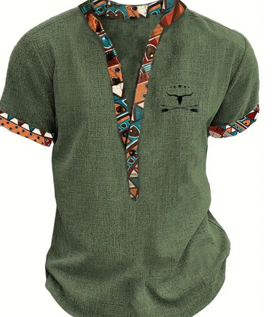 Playera Estampada 3D Estilo Europeo Americano con Botones para Jóvenes - Image 15