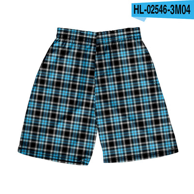 Shorts Casuales a Cuadros para Hombre - Pantalones de Playa - Image 19
