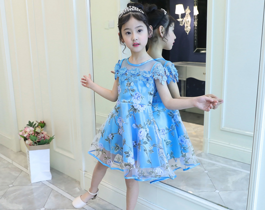 Vestido Floral Coreano Princesa para Niñas con Movimiento - Image 5