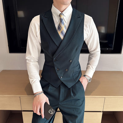 Traje Completo Milano Negro - Saco, Chaleco y Pantalón - Image 4