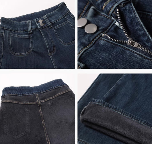 Pantalones Vaqueros Vintage Talle Alto Azul para Mujer - Image 8