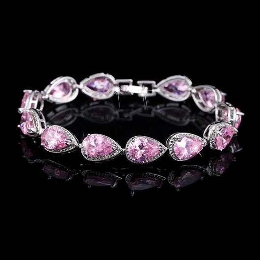 Pulsera de Niña con Zirconia Brillante y Baño de Platino - Image 3