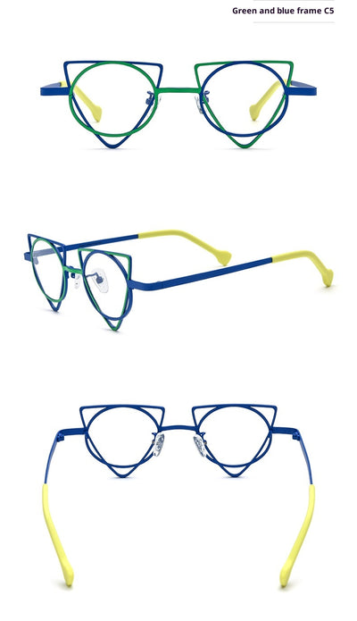 Gafas Graduadas Cat-eye Titanio Ultraligero con Lentes de Color - Image 18
