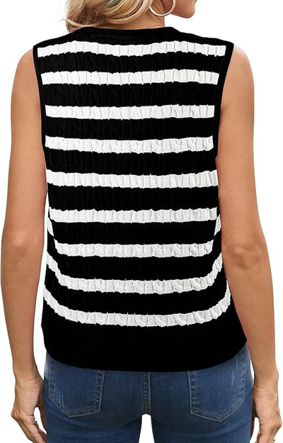 Chaleco Tejido Retorcido para Mujer - Estilo Europeo y Americano - Image 40
