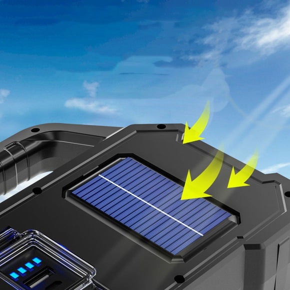Linterna Solar Recargable Impermeable con Luz Potente