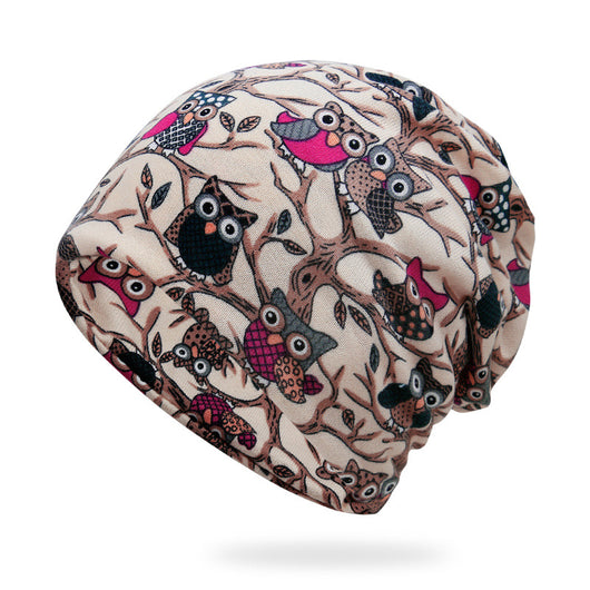 Gorro Reversible Unisex con Estampado de Búho - Dual Use para Ciclismo y Moda - Image 10