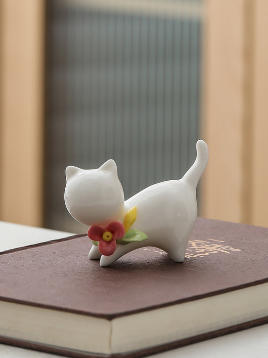 Juego de Ceremonia de Té Felino en Cerámica - Image 22
