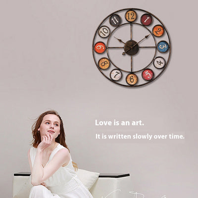 Reloj de Pared Retro Minimalista en Hierro - Diseño Industrial Moderno - Image 3