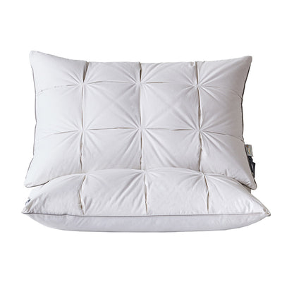 Almohada de Plumón de Ganso Blanco con Funda de Algodón para Dormir Profundo - Image 9