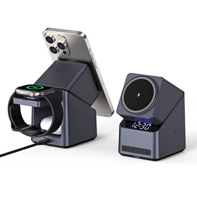 Cargador Inalámbrico con Reloj y Control Táctil Giratorio - Image 4