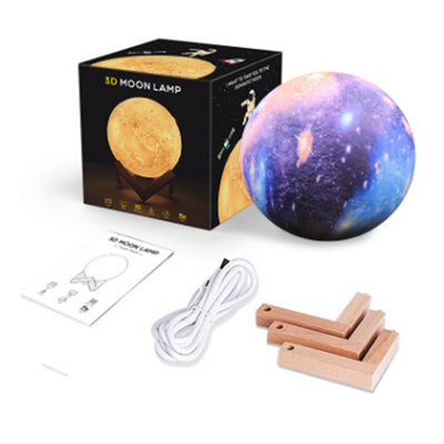 Lámpara LED 3D Galaxy con Control Remoto - Luz Nocturna USB Planeta Tierra - Image 7