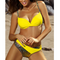 Bikini Traje de Baño Estampado de Cuatro Colores