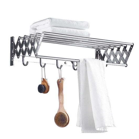 Estante de Acero Inoxidable para Baño sin Perforaciones - Toallero Extensible - Image 10