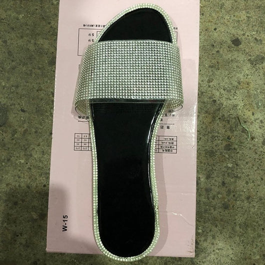 Sandalias y Pantuflas Mujer Talla Grande con Strass y Tacón Bajo - Image 14