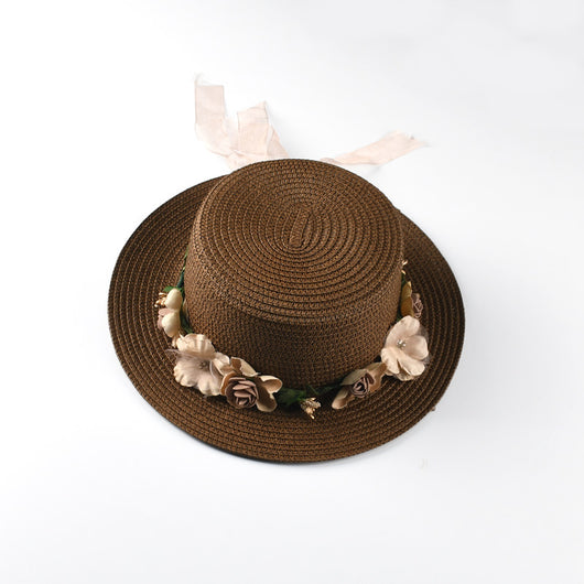 Sombrero de Ala Corta Estilo Corona Plana para Primavera y Verano - Image 13