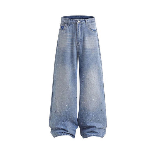 Jeans Relajados con Strass - Pantalones Denim Suave y Cómodo - Image 2