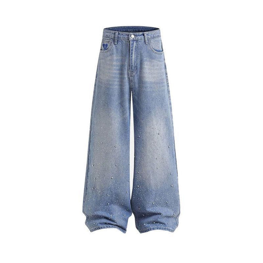 Jeans Relajados con Strass - Pantalones Denim Suave y Cómodo - Image 2