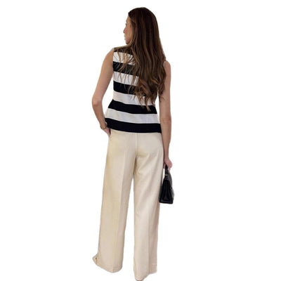 Chaleco Tejido a Rayas para Mujer - Diseño Elegante y Versátil - Image 5