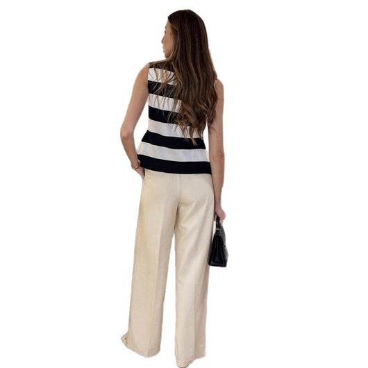 Chaleco Tejido a Rayas para Mujer - Diseño Elegante y Versátil - Image 5