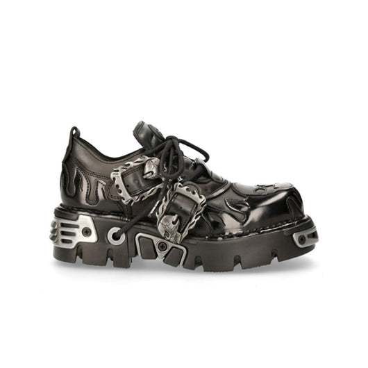Zapatos Punk de Cuero con Suela Gruesa y Detalles Metálicos - Image 9