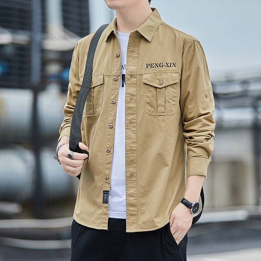 Chaqueta Casual de Algodón Manga Larga Multiusos