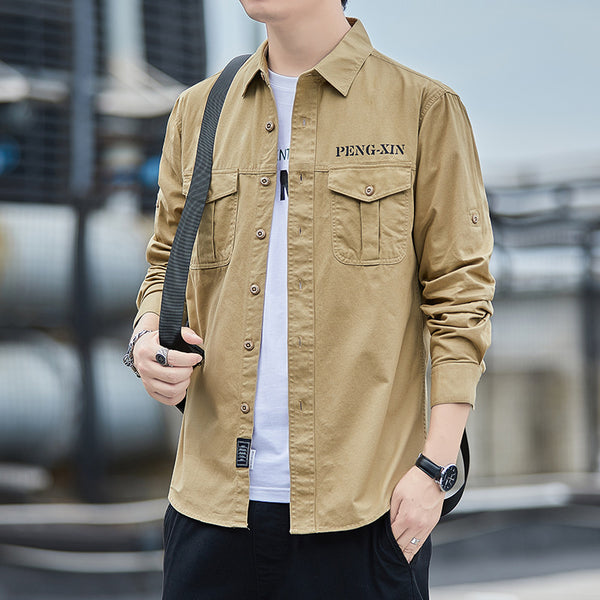 Chaqueta Casual de Algodón Manga Larga Multiusos