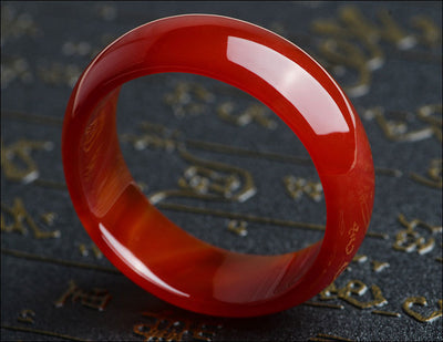 Pulsera de Jade Natural y Ónice - Brazalete Ancho Pulido Translúcido para Mujer - Image 9