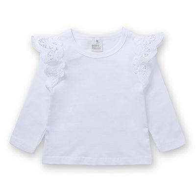 Blusa de Algodón con Encaje y Manga Larga - Image 7