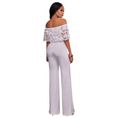 Jumpsuit Ajustado con Cuello Único y Bordado Soluble - Image 8
