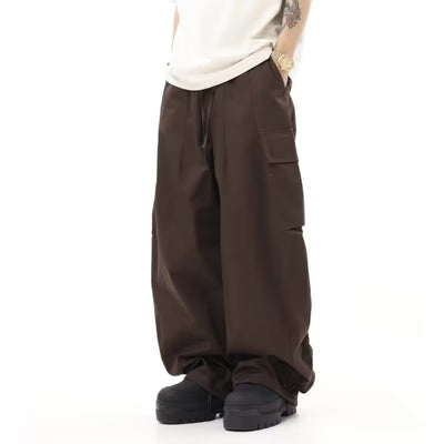 Pantalones Cargo Sueltos Vintage Arrugados Multi-bolsillo - Image 4