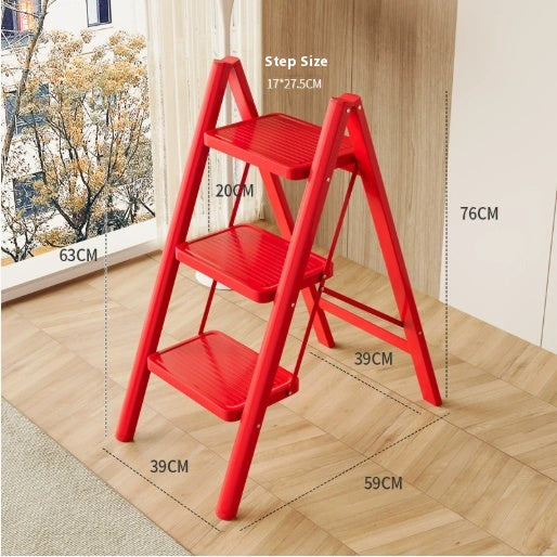 Escalera Roja Plegable para Plantas - Soporte Compacto sin Ocupar Espacio - Image 5