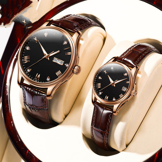 Reloj Mecánico Unisex Resistente al Agua con Cristales Incrustados - Image 2