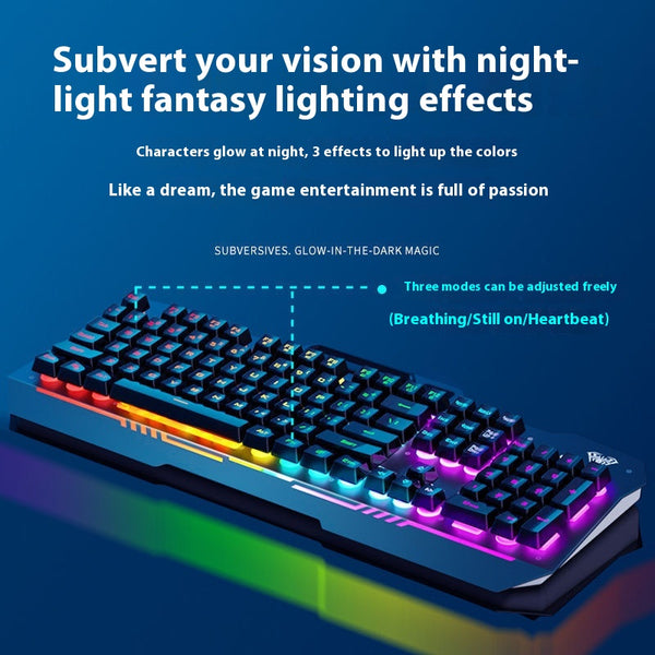 Bundle Completo: Teclado Mecánico, Ratón Alámbrico y Audífonos Gaming
