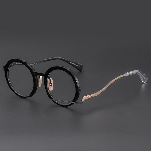 Lentes Graduados Marco Redondo Metálico - Diseño Fashion Versátil - Image 2