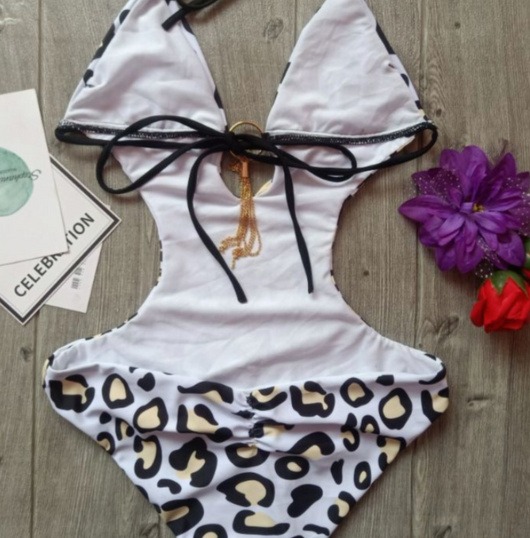 Traje de Baño Enterizo para Dama con Estampado Moderno - Image 13