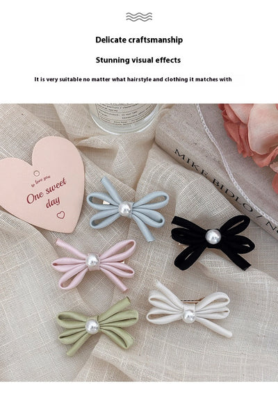 Clips de Cabello con Moño de Perla - Par de Horquillas Pato Laterales - Image 15