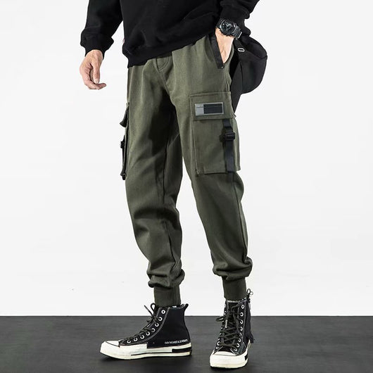Pantalones Harem Corte Suelto Estilo Harlan para Hombre