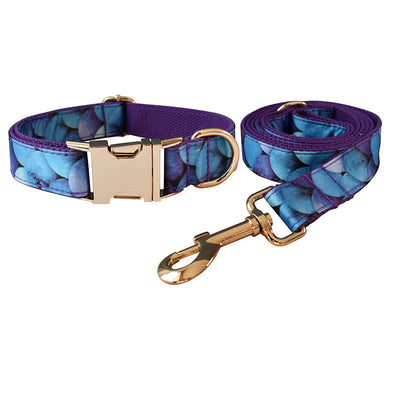 Collar para Mascota Cola de Sirena Morada con Lazo y Hebilla Metálica - Image 4