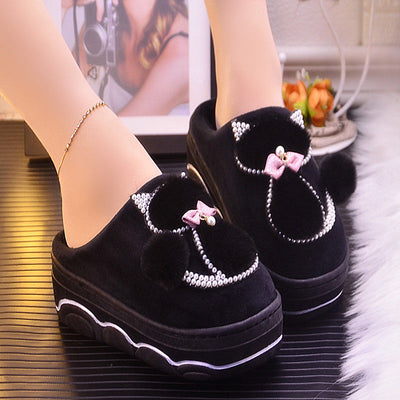 Pantuflas de Tacón Alto en Algodón para Mujer - Image 2