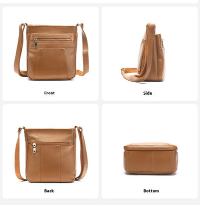 Bolso Mensajero de Cuero Genuino Primera Capa para Mamás Modernas - Image 13