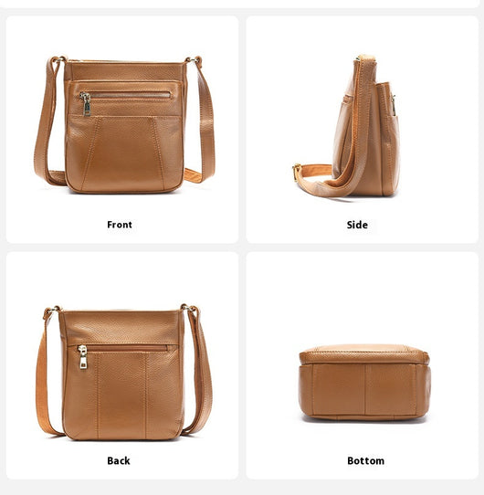 Bolso Mensajero de Cuero Genuino Primera Capa para Mamás Modernas - Image 13