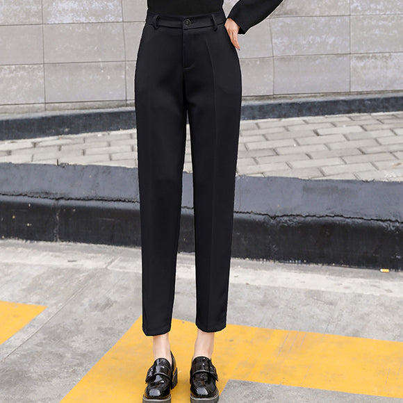Pantalón de Talle Alto Recto con Bota Ajustada para Mujer