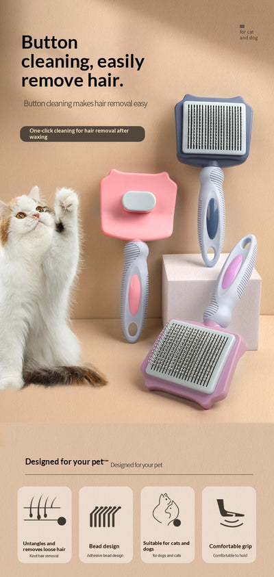 Peine Deslanador Automático para Mascotas con Limpieza por Botón - Image 22