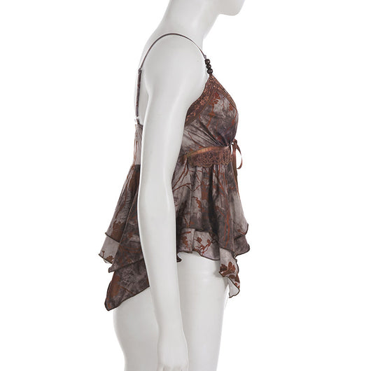 Vestido Retro Cuello V Cintura Marcada Diseño Asimétrico - Image 30